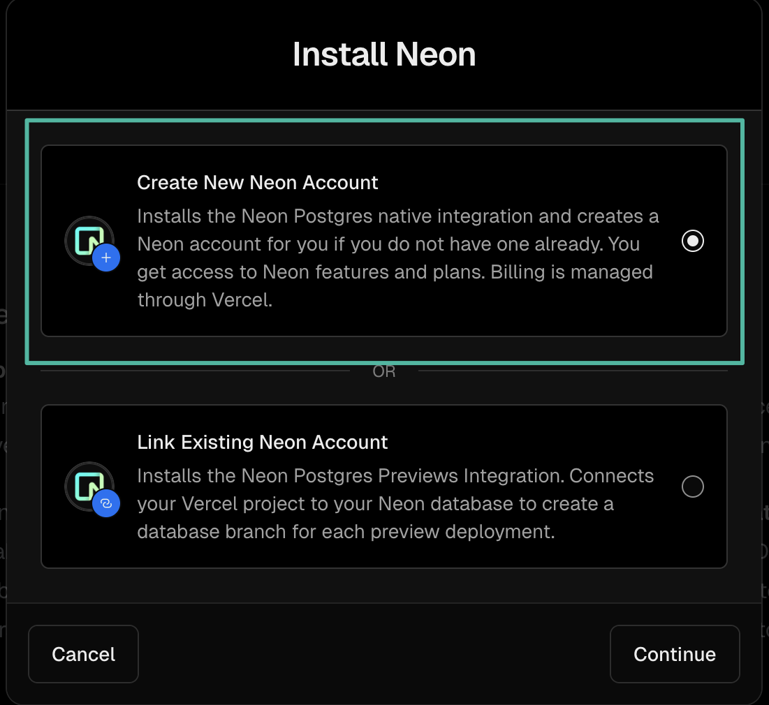 Create a New Neon Account